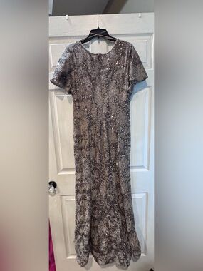 Alex Evenings Sequin Gown - Taupe